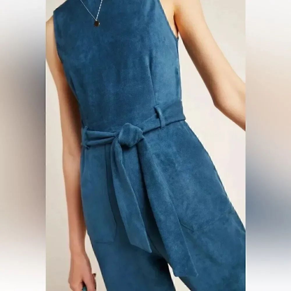 Anthropologie faux suede jumpsuit NWT - Picture 3 of 9